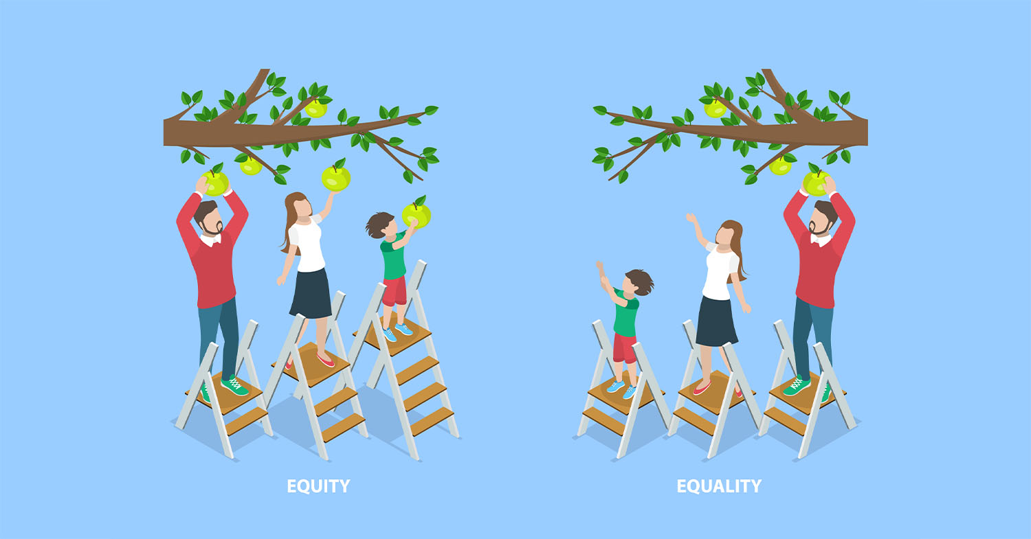 Tasa-arvon ja yhdenvertaisuuden erot englannin kielessä. 